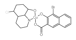 4-bromo-3-hydroxy-naphthalene-2-carboxylic acid; 5-chloroquinolin-8-ol; copper结构式