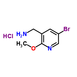 (5-bromo-2-Methoxypyridin-3-yl)Methanamine hydrochloride结构式