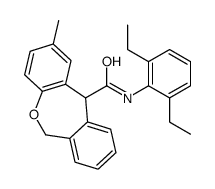 N-(2,6-diethylphenyl)-2-methyl-6,11-dihydrobenzo[c][1]benzoxepine-11-carboxamide结构式