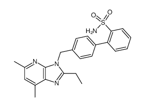 3-<<2'-aminosulfonyl><1,1'-biphenyl-4-yl>-methyl>-5,7-dimethyl-2-ethyl-imidazo<4,5-b>pyridine Structure