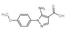 5-氨基-1-(4-甲氧基苯基)-1H-吡唑-4-羧酸结构式
