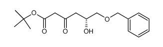 (5R)-5-Hydroxy-3-oxo-6-(benzyloxy)-hexanoic Acid tert-Butyl Ester结构式