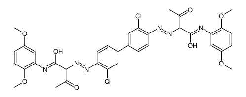 2,2'-[(3,3'-dichloro-4,4'-biphenylylene)bis(azo)]bis[2',5'-dimethoxyacetoacetanilide] Structure