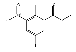 Methyl5-iodo-2-methyl-3-nitrobenzoate structure