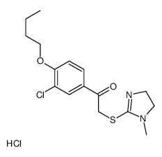 1-(4-butoxy-3-chloro-phenyl)-2-[(1-methyl-4,5-dihydroimidazol-2-yl)sul fanyl]ethanone hydrochloride picture