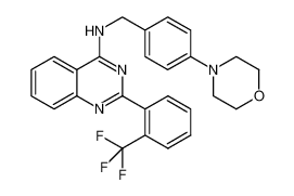 N-(4-morpholinobenzyl)-2-(2-(trifluoromethyl)phenyl)quinazolin-4-amine结构式