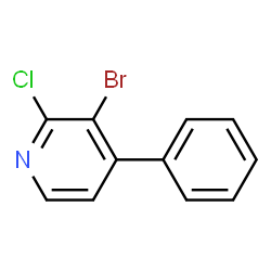 3-Bromo-4-phenyl-2-chloropyridine结构式