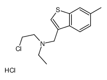 2-chloro-N-ethyl-N-[(6-methyl-1-benzothiophen-3-yl)methyl]ethanamine,hydrochloride Structure