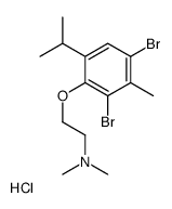 2-(2,4-dibromo-3-methyl-6-propan-2-ylphenoxy)-N,N-dimethylethanamine,hydrochloride结构式