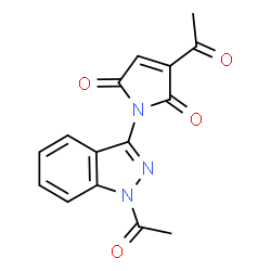 3-Acetyl-1-(1-acetyl-1H-indazol-3-yl)-1H-pyrrole-2,5-dione结构式