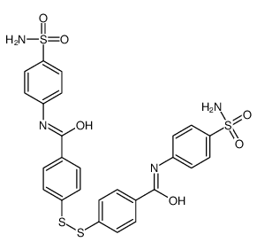 N-(4-sulfamoylphenyl)-4-[[4-[(4-sulfamoylphenyl)carbamoyl]phenyl]disulfanyl]benzamide Structure