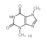 1H-Purine-2,6-dione,3,7-dihydro-3,7-dimethyl-, hydriodide (1:1)结构式