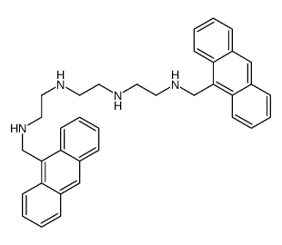 N,N'-bis[2-(anthracen-9-ylmethylamino)ethyl]ethane-1,2-diamine结构式