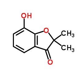7-Hydroxy-2,2-dimethyl-1-benzofuran-3(2H)-one structure
