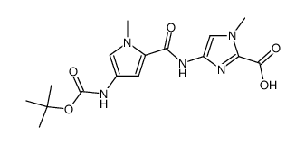 4-[(4-BOC-AMINO-1-METHYL-1H-PYRROLE-2-CARBONYL)AMINO]-1-METHYL-1H-IMIDAZOLE-2-CARBOXYLICACID Structure
