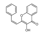 3-hydroxy-2-(2-phenylethenyl)chromen-4-one结构式