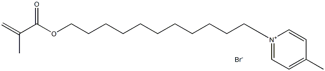 Pyridinium, 4-methyl-1-[11-[(2-methyl-1-oxo-2-propenyl)oxy]undecyl]-, bromide Structure