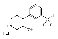 4-[3-(trifluoromethyl)phenyl]piperidin-3-ol,hydrochloride结构式