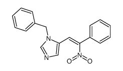 1-benzyl-5-(2-nitro-2-phenylethenyl)imidazole结构式