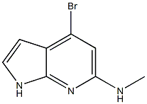4-溴-N-甲基-1H-吡咯并[2,3-B]吡啶-6-胺结构式