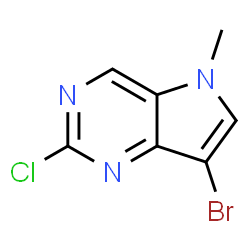 7-溴-2-氯-5-甲基-5H-吡咯并[3,2-d]嘧啶结构式