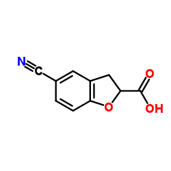 5-Cyano-2,3-dihydro-1-benzofuran-2-carboxylic acid Structure