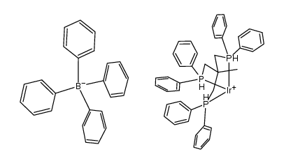 [(1,1,1-tris(diphenylphosphinomethyl)ethane)Ir(H2)(H)2]BPh4 Structure