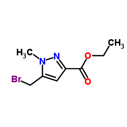Ethyl 5-(bromomethyl)-1-methyl-1H-pyrazole-3-carboxylate structure