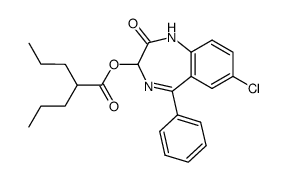 2-propyl-pentanoic acid 7-chloro-2-oxo-5-phenyl-2,3-dihydro-1H-benzo[e][1,4]diazepin-3-yl ester Structure