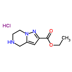 乙基4,5,6,7-四氢吡唑并[1,5-a]吡嗪-2-羧酸乙酯盐酸盐结构式