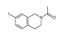 7-iodo-N-acetyl-1,2,3,4-tetrahydroisoquinoline结构式