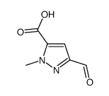 3-甲酰基-1-甲基-1H-吡唑-5-羧酸结构式
