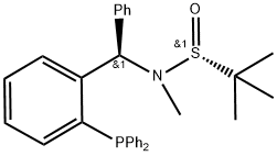 [S(R)]-N-[(R)-[2-(Diphenylphosphino)phenyl]phenylmethyl]-N,2-dimethyl-2-propanesulfinamide Structure
