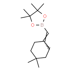 2-((4,4-二甲基环己叉基)甲基)-4,4,5,5-四甲基-1,3,2-二氧杂硼烷结构式