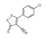 5-(4-chlorophenyl)-4-cyano-1,2-dithiol-3-thione Structure