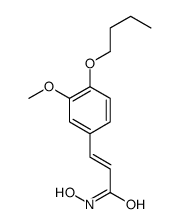 3-(4-Butoxy-3-methoxyphenyl)-2-propenehydroximic acid structure