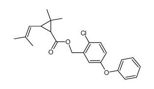 2,2-Dimethyl-3-(2-methyl-propenyl)-cyclopropanecarboxylic acid 2-chloro-5-phenoxy-benzyl ester结构式