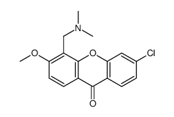 6-Chloro-4-(dimethylamino)methyl-3-methoxy-9H-xanthen-9-one结构式