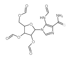 1H-Imidazole-4-carbothioamide,5-(formylamino)-1-(2,3,5-tri-O-formyl-b-D-ribofuranosyl)- structure