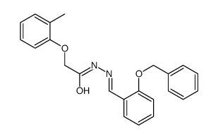 2-(2-methylphenoxy)-N-[(E)-(2-phenylmethoxyphenyl)methylideneamino]acetamide结构式