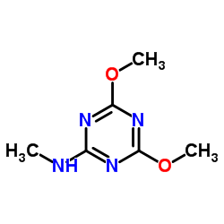4,6-dimethoxy-N-methyl-1,3,5-triazin-2-amine结构式