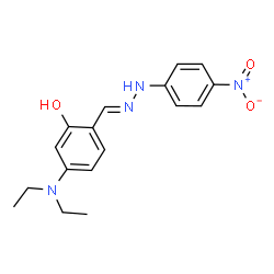 5-(diethylamino)-2-[2-(4-nitrophenyl)carbonohydrazonoyl]phenol结构式