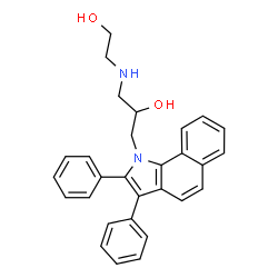 1-(2,3-diphenyl-1H-benzo[g]indol-1-yl)-3-[(2-hydroxyethyl)amino]propan-2-ol structure