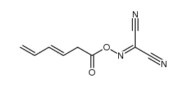 2-(1-oxo-hexa-3,5-dienyloxyimino)malononitrile Structure