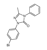 1-(4-Bromophenyl)-4,5-dihydro-3-methyl-4-phenyl-1H-1,2,4-triazol-5-one结构式