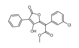 methyl (2Z)-2-(3-chlorophenyl)-2-(3-hydroxy-5-oxo-4-phenylfuran-2-ylidene)acetate结构式