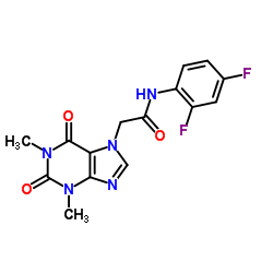 N-(2,4-Difluorophenyl)-2-(1,3-dimethyl-2,6-dioxo-1,2,3,6-tetrahydro-7H-purin-7-yl)acetamide Structure