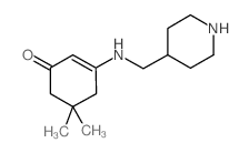 5,5-Dimethyl-3-[(piperidin-4-ylmethyl)amino]cyclohex-2-en-1-one Structure