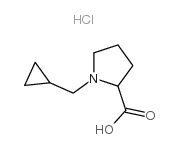 (1-Cyclopropylmethyl)pyrrolidine-2-carboxylic acid hydrochloride structure