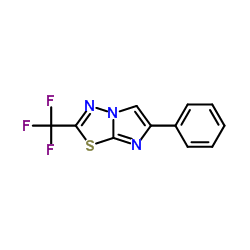 6-Phenyl-2-trifluoromethylimidazo[2,1-b][1,3,4]thiadiazole结构式